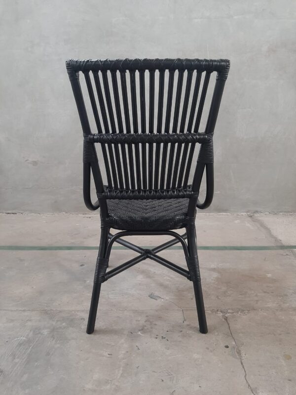 Laguna Bistro Chair - RATTAN BLACK Side Dining Chair - Image 3