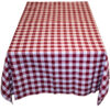 TC4848RW Square Polyester Poplin Gingham Tablecloth, 48-Inch by 48-Inch, Red and White Checkered Pattern - Image 3
