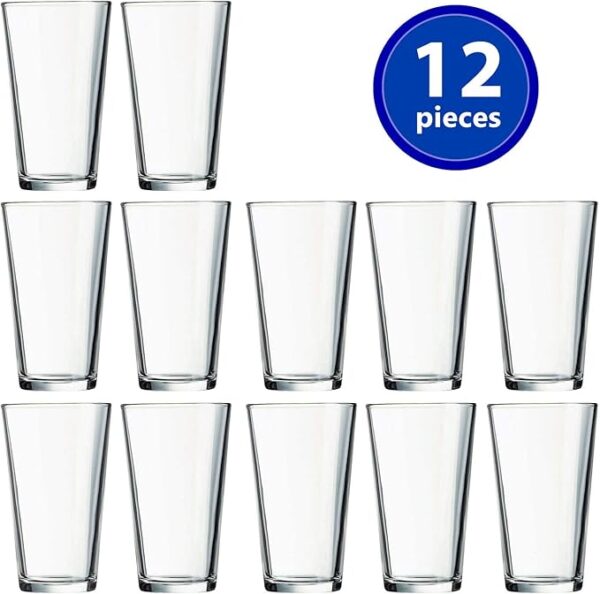 Beer Pint Glasses Set of 12 - 16 oz Drinking Glasses Made for Cold Beverages - 16 oz Mixing Glass & Highball Glasses Set of 12 for Homes, Pubs & More - Image 5
