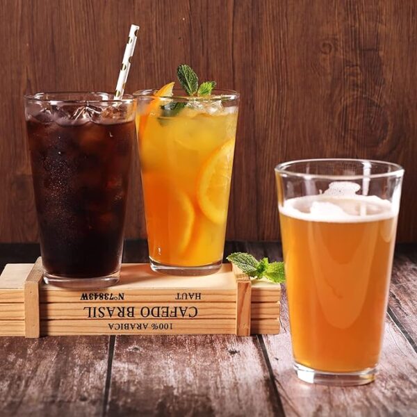Beer Pint Glasses Set of 12 - 16 oz Drinking Glasses Made for Cold Beverages - 16 oz Mixing Glass & Highball Glasses Set of 12 for Homes, Pubs & More - Image 14