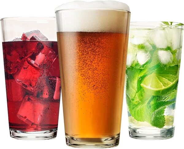 Beer Pint Glasses Set of 12 - 16 oz Drinking Glasses Made for Cold Beverages - 16 oz Mixing Glass & Highball Glasses Set of 12 for Homes, Pubs & More - Image 4