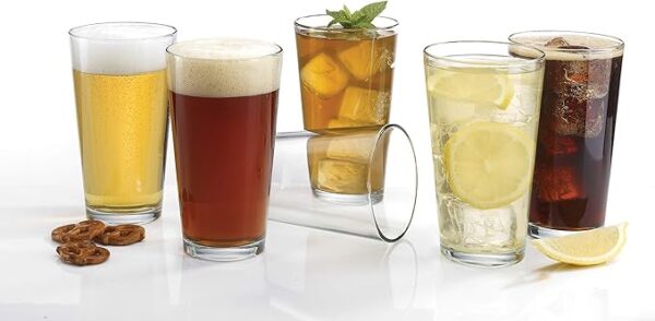 Beer Pint Glasses Set of 12 - 16 oz Drinking Glasses Made for Cold Beverages - 16 oz Mixing Glass & Highball Glasses Set of 12 for Homes, Pubs & More - Image 12