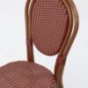 Paris Rattan Bistro Chair - Red & Cream Dining Side Chair - Image 7