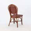 Paris Rattan Bistro Chair - Red & Cream Dining Side Chair - Image 9