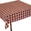 TC4848RW Square Polyester Poplin Gingham Tablecloth, 48-Inch by 48-Inch, Red and White Checkered Pattern - Image 4