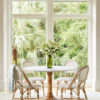 Paris Rattan Bistro Chair - White Side Chair - Image 4